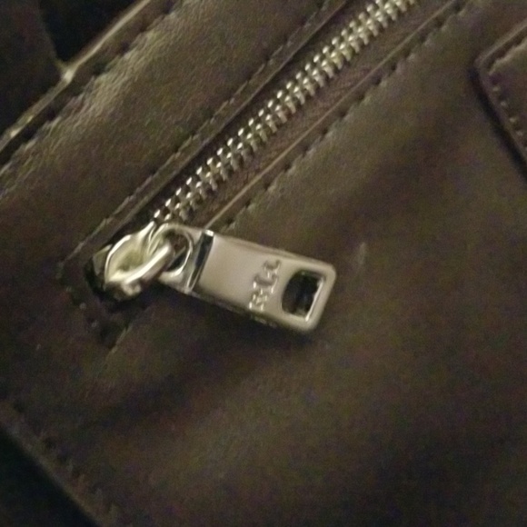 Women's Lauren Ralph Lauren Satchel Handbag; White with Grommets  21x13 - Picture 10 of 12